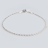 Rope Bracelet 3mm 19cm (Silver)