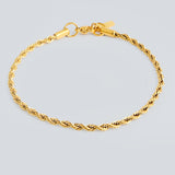 Rope Bracelet 5mm 19cm (Gold)