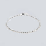 Rope Bracelet 3mm 19cm (Silver)