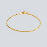 Rope Bracelet 5mm 19cm (Gold)