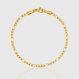 Figaro Bracelet 3mm 19cm (Gold)