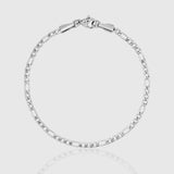 Figaro Bracelet 3mm 19cm (Silver)