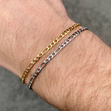 Figaro Bracelet 3mm 19cm (Silver)