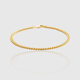 Cuban Bracelet 3mm 19cm (Gold)