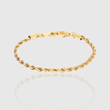 Rope Bracelet 3mm 19cm (Gold)