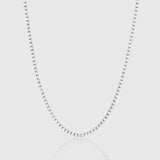 Tennis Chain & Bracelet Set (Silver) 4mm