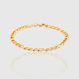 Figaro Bracelet 5mm 19cm (Gold)