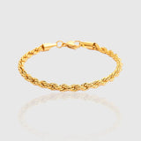 Rope Bracelet 5mm 19cm (Gold)