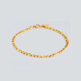 Figaro Bracelet 5mm 19cm (Gold)