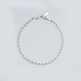 Rope Bracelet 3mm 19cm (Silver)