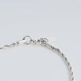 Rope Bracelet 3mm 19cm (Silver)