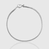 Box Bracelet 2mm 19cm (Silver)