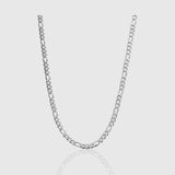 Figaro Chain & Bracelet Set 5mm (Silver)